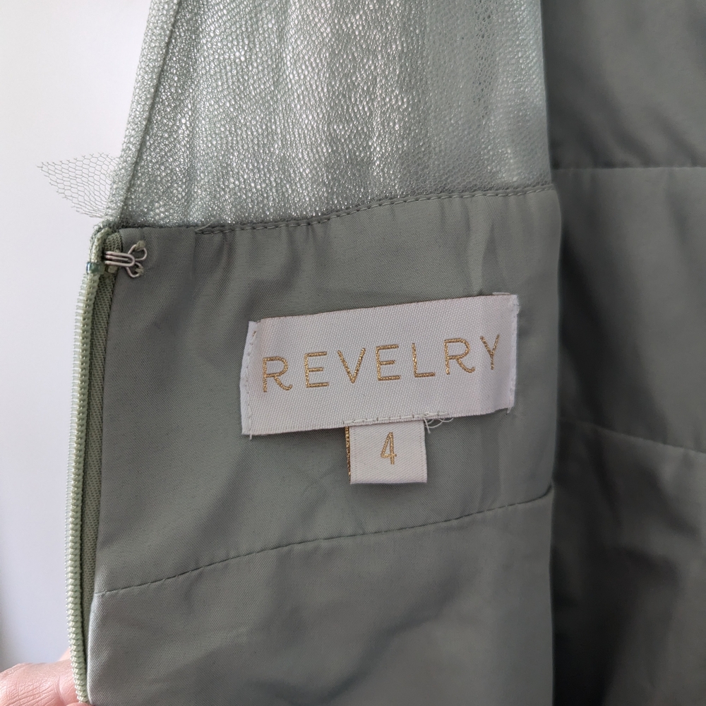 Revelry Alma Tulle Sage Maxi Dress - Picture 6 of 6